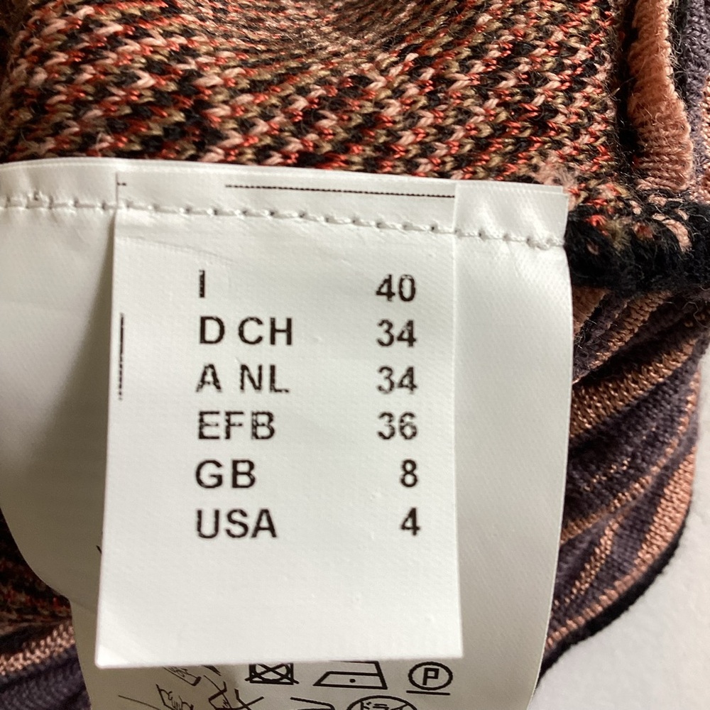 M Missoni Skirt Womens 4 3D Knit Alpaca Blend Iconic Pattern Italy Gossip Girl - Picture 8 of 13